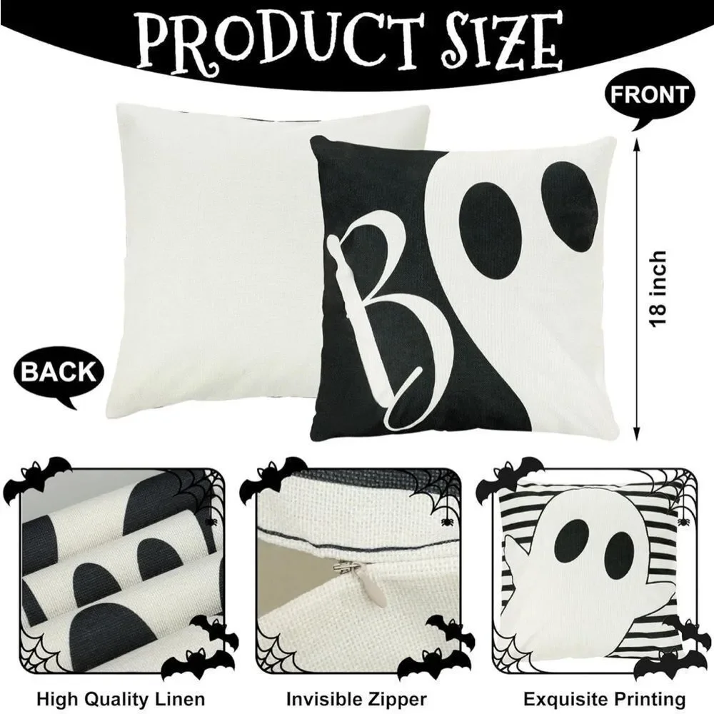 Halloween Ghost and Spooky Pillow Covers